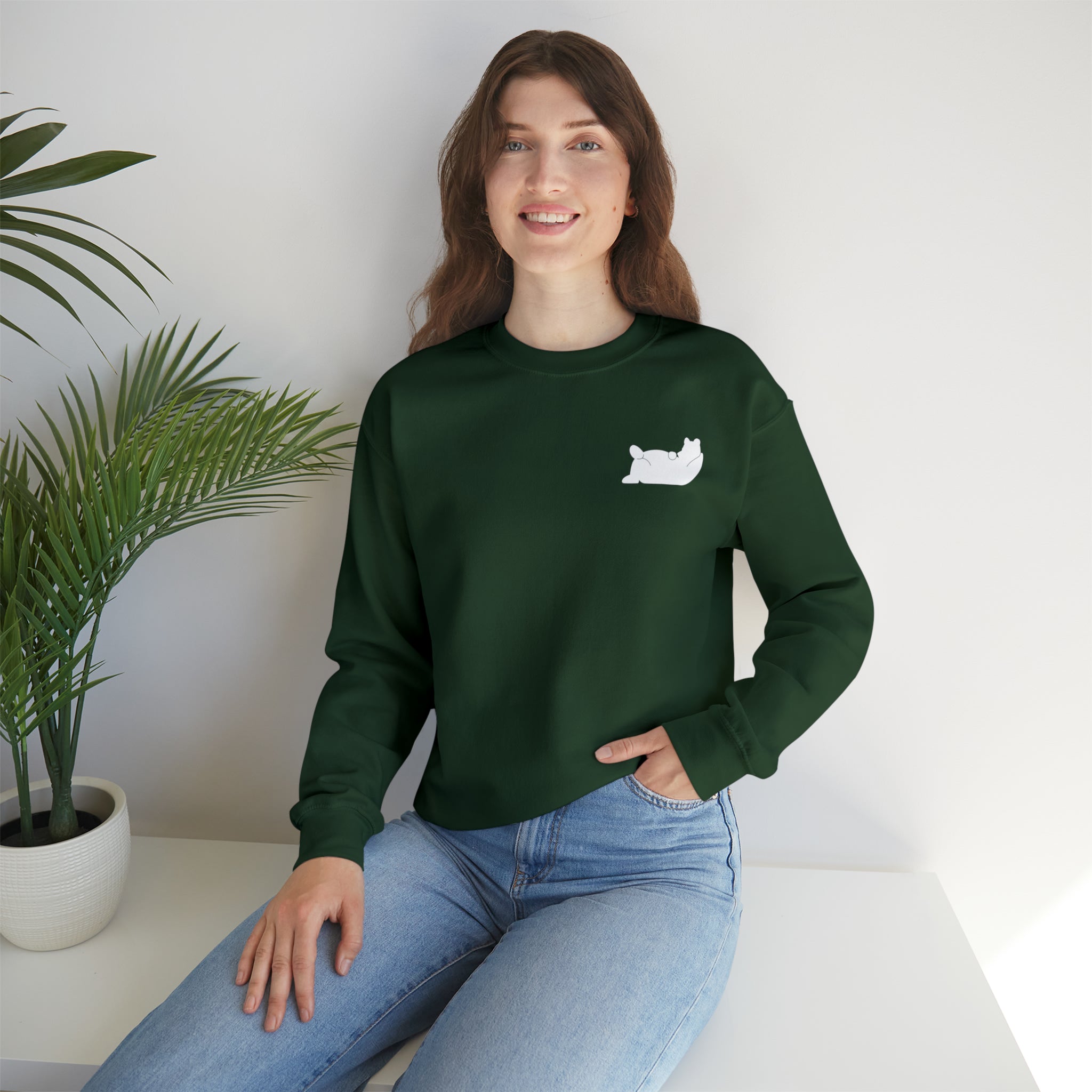 Lazy Bear Crewneck Sweatshirt (front bear, back name)