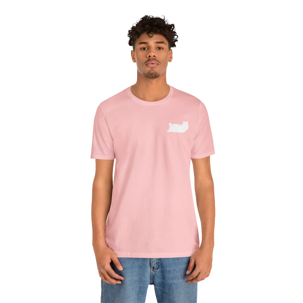 Lazy Bear Unisex Short Sleeve Tee (front bear, back name)