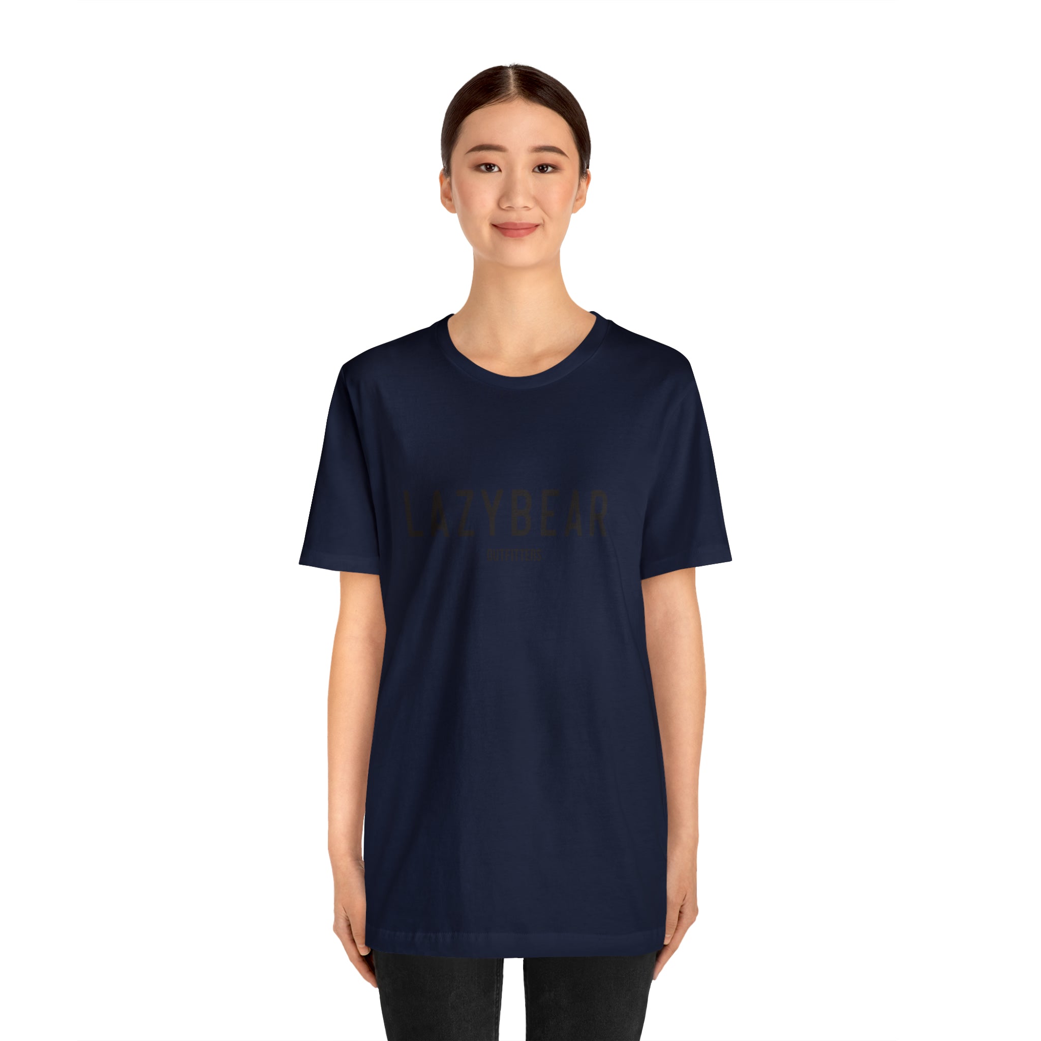 Lazy Bear Unisex Short Sleeve Tee (front bear, back name)