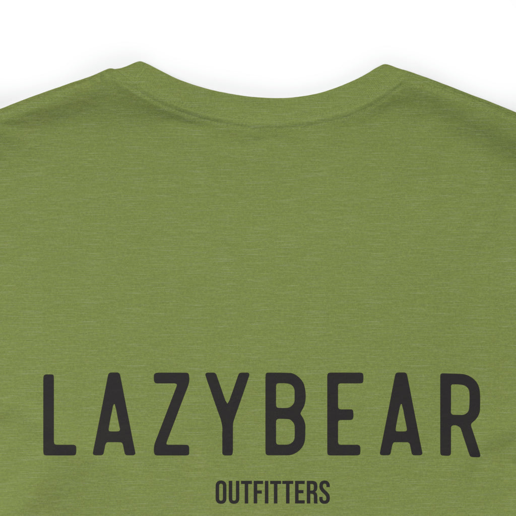 Lazy Bear Unisex Short Sleeve Tee (front bear, back name)