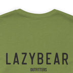 Lazy Bear Unisex Short Sleeve Tee (front bear, back name)