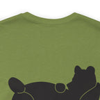 Lazy Bear Unisex Short Sleeve Tee (front name, back bear)