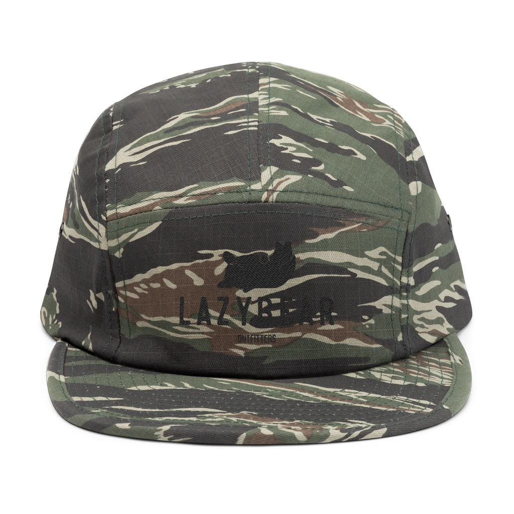 LazyBear Embroidered 5-Panel Cap — Casual Outdoor Cotton Hat