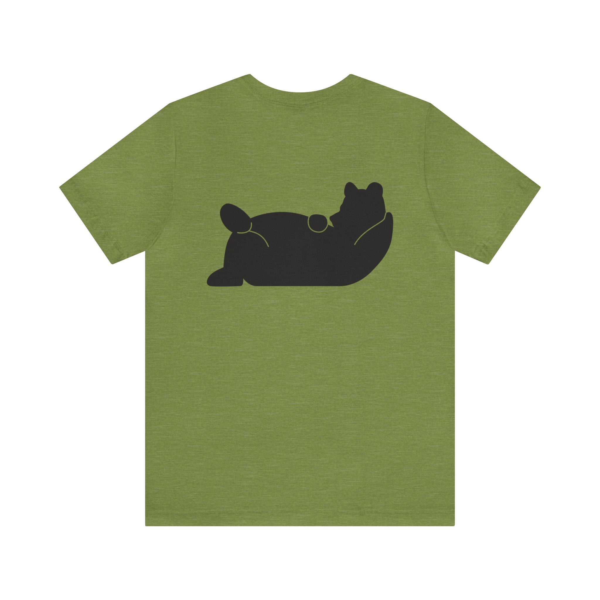 Lazy Bear Unisex Short Sleeve Tee (front name, back bear)