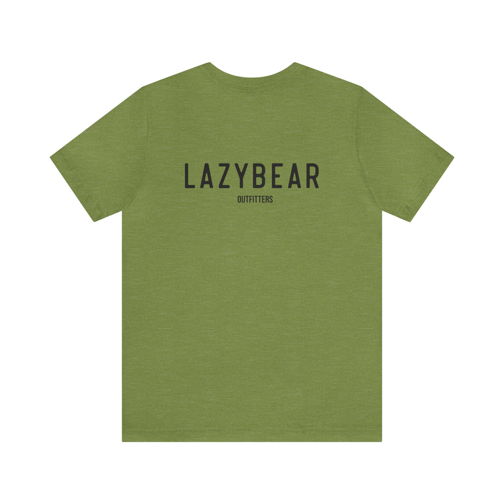 Lazy Bear Unisex Short Sleeve Tee (front bear, back name)