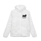 Windbreaker Jacket — 'Lazy Bear Brewing' Logo Chest Print, Lightweight Hooded Outerwear