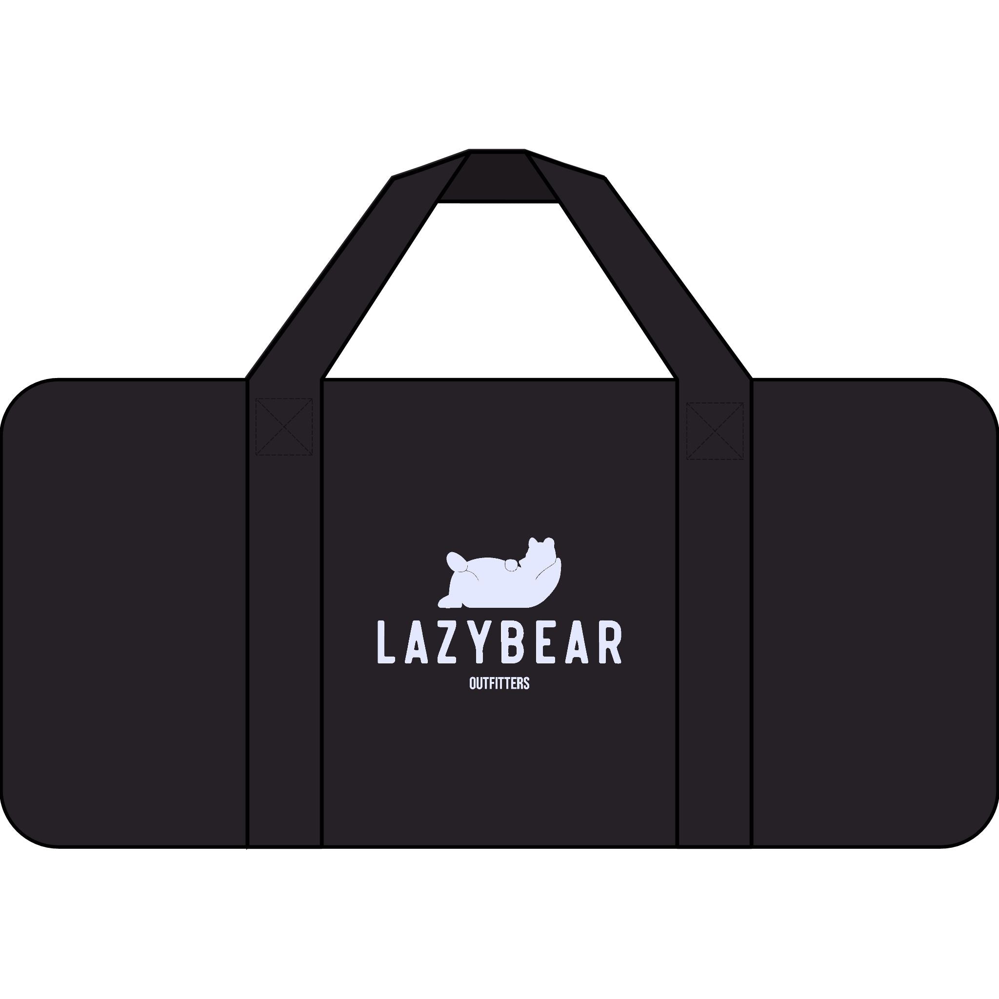 Duffel Bag — "Lazy Bear" Checkered Strap Travel Gym Bag
