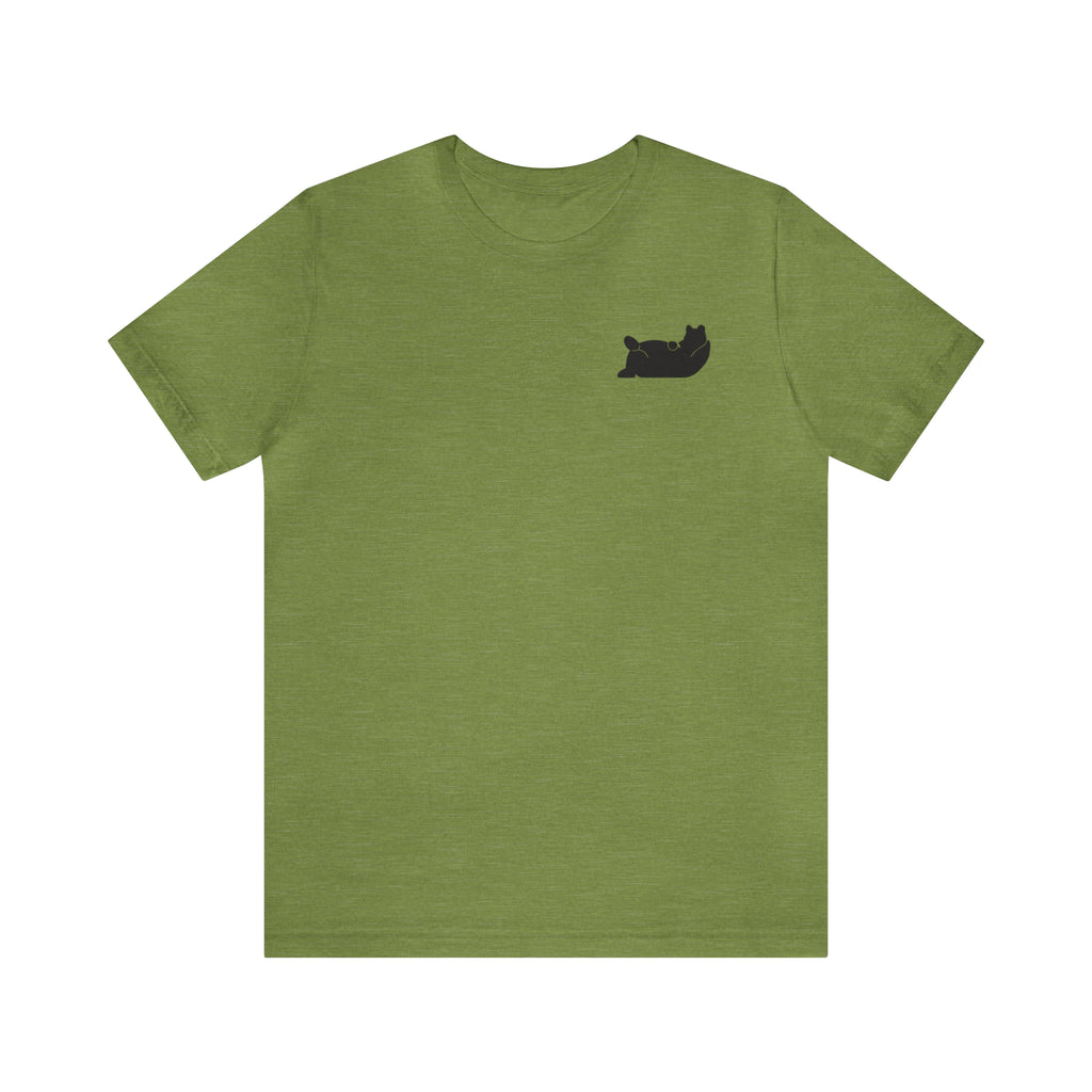 Lazy Bear Unisex Short Sleeve Tee (front bear, back name)