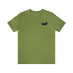 Lazy Bear Unisex Short Sleeve Tee (front bear, back name)