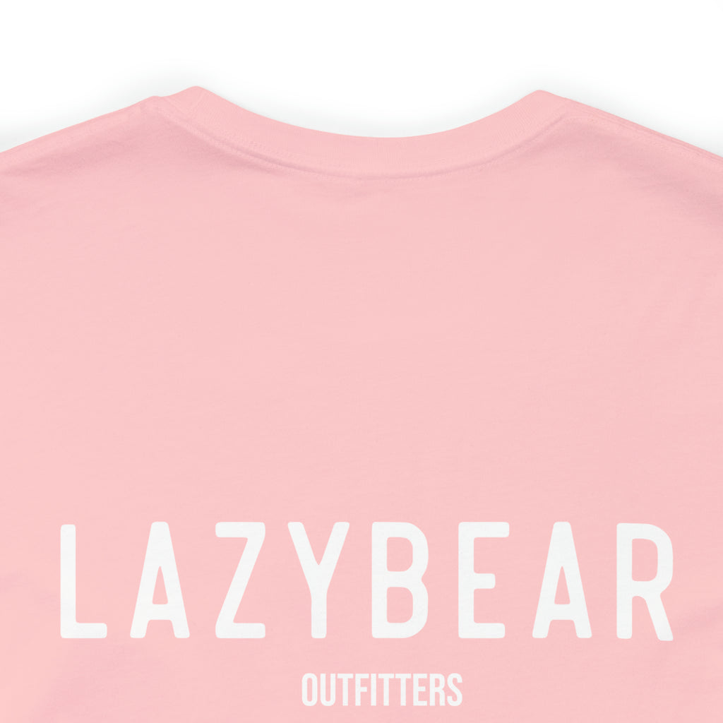 Lazy Bear Unisex Short Sleeve Tee (front bear, back name)