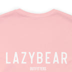 Lazy Bear Unisex Short Sleeve Tee (front bear, back name)