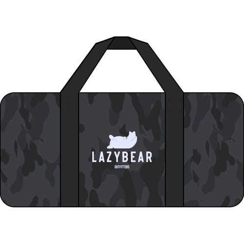 Duffel Bag — "Lazy Bear" Checkered Strap Travel Gym Bag