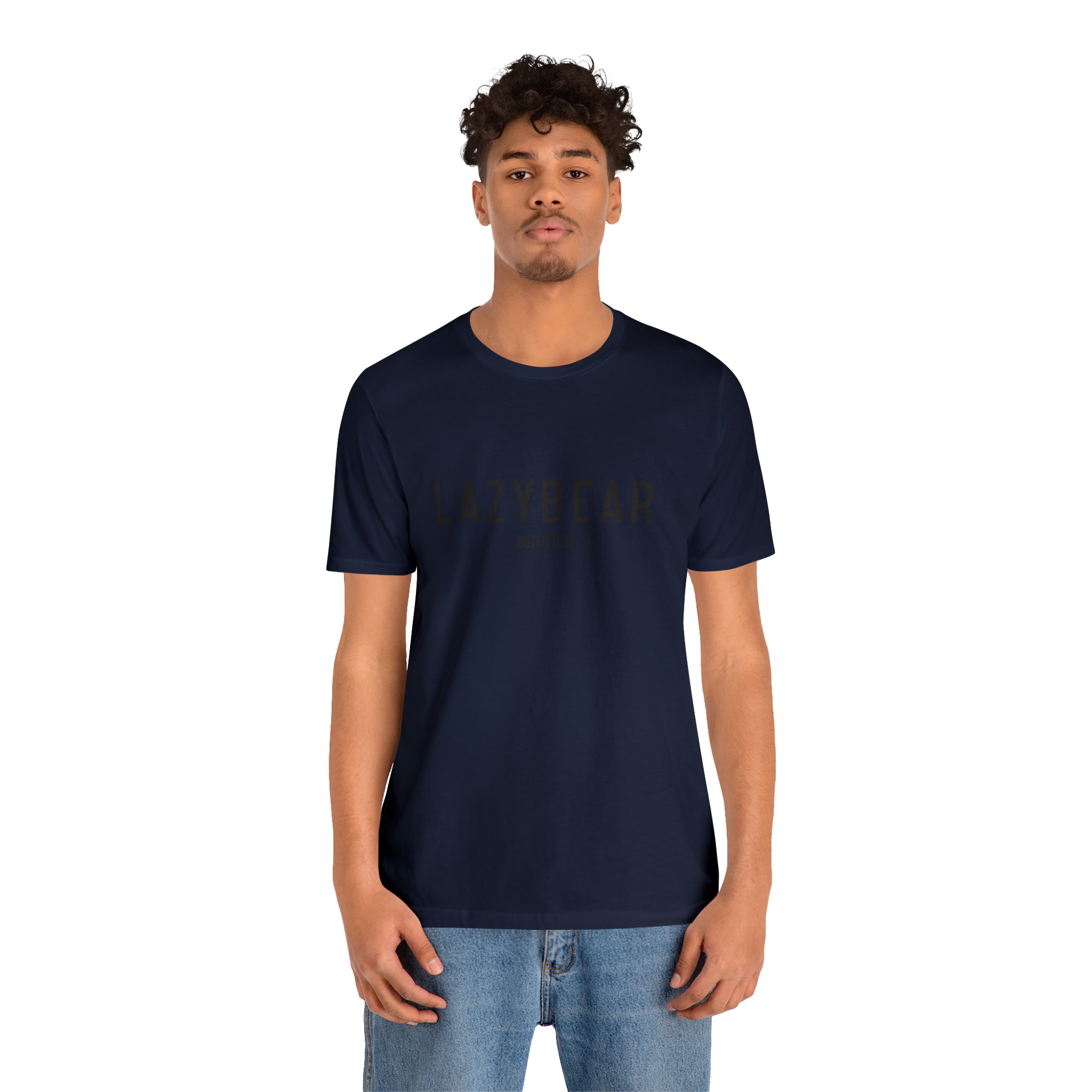 Lazy Bear Unisex Short Sleeve Tee (front bear, back name)