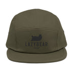 LazyBear Embroidered 5-Panel Cap — Casual Outdoor Cotton Hat