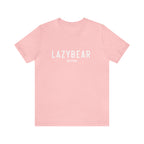 Lazy Bear Unisex Short Sleeve Tee (front name, back bear)