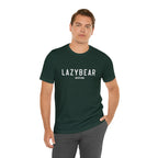 Lazy Bear Unisex Short Sleeve Tee (front name, back bear)