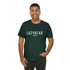Lazy Bear Unisex Short Sleeve Tee (front name, back bear)