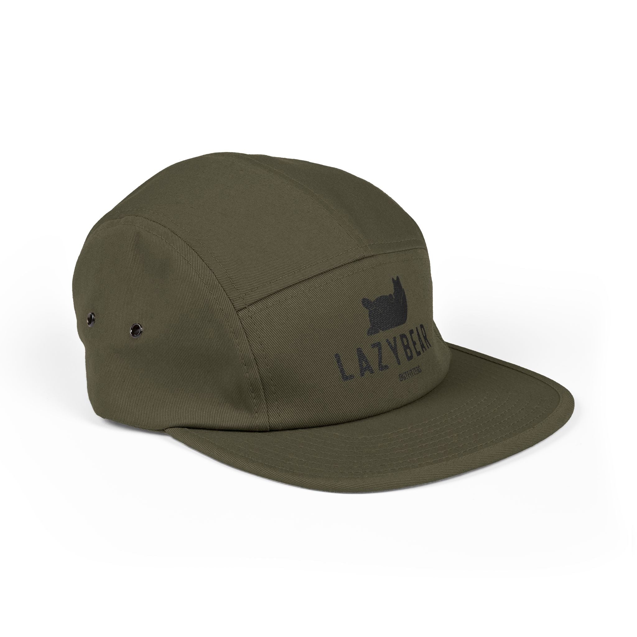LazyBear Embroidered 5-Panel Cap — Casual Outdoor Cotton Hat