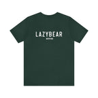Lazy Bear Unisex Short Sleeve Tee (front bear, back name)