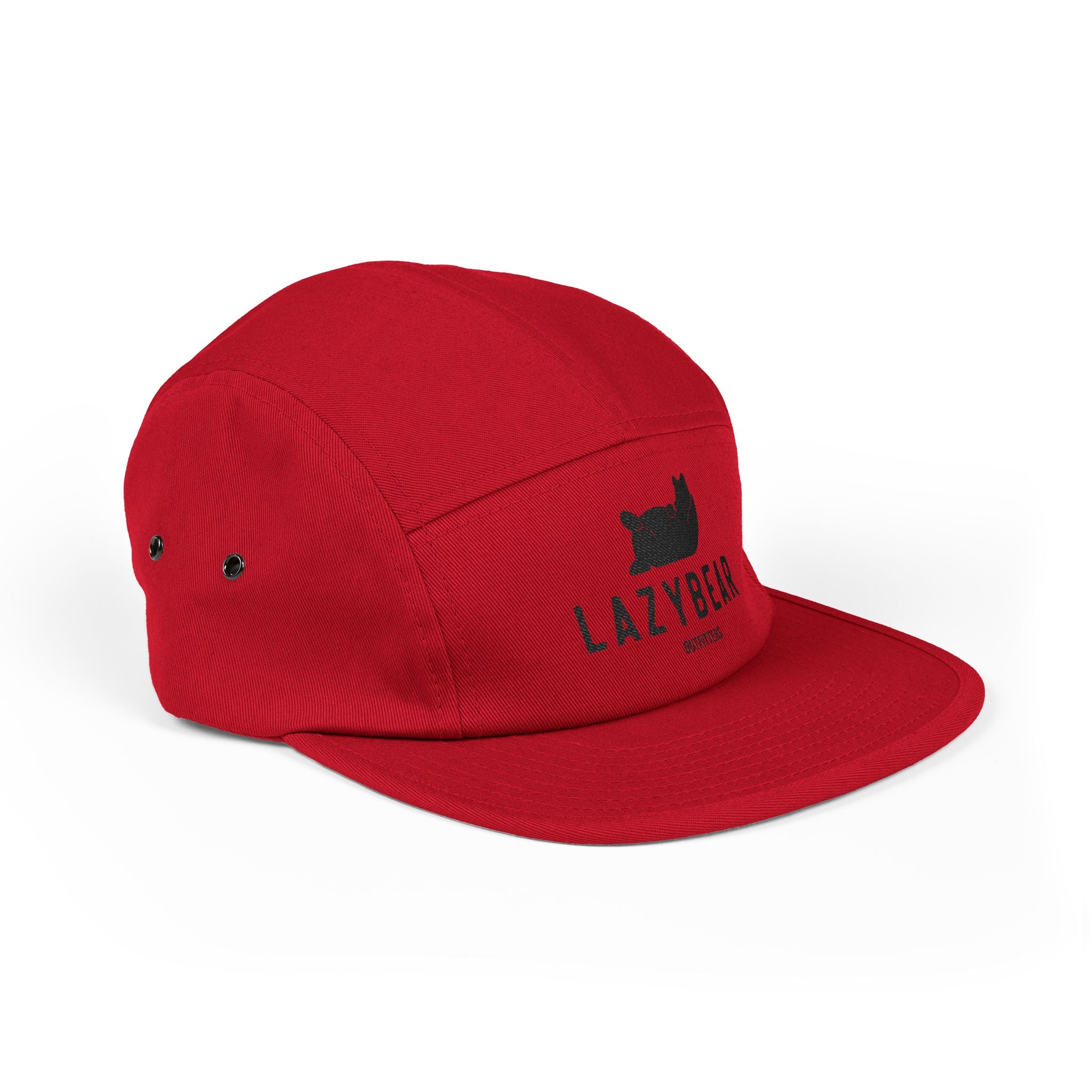 LazyBear Embroidered 5-Panel Cap — Casual Outdoor Cotton Hat