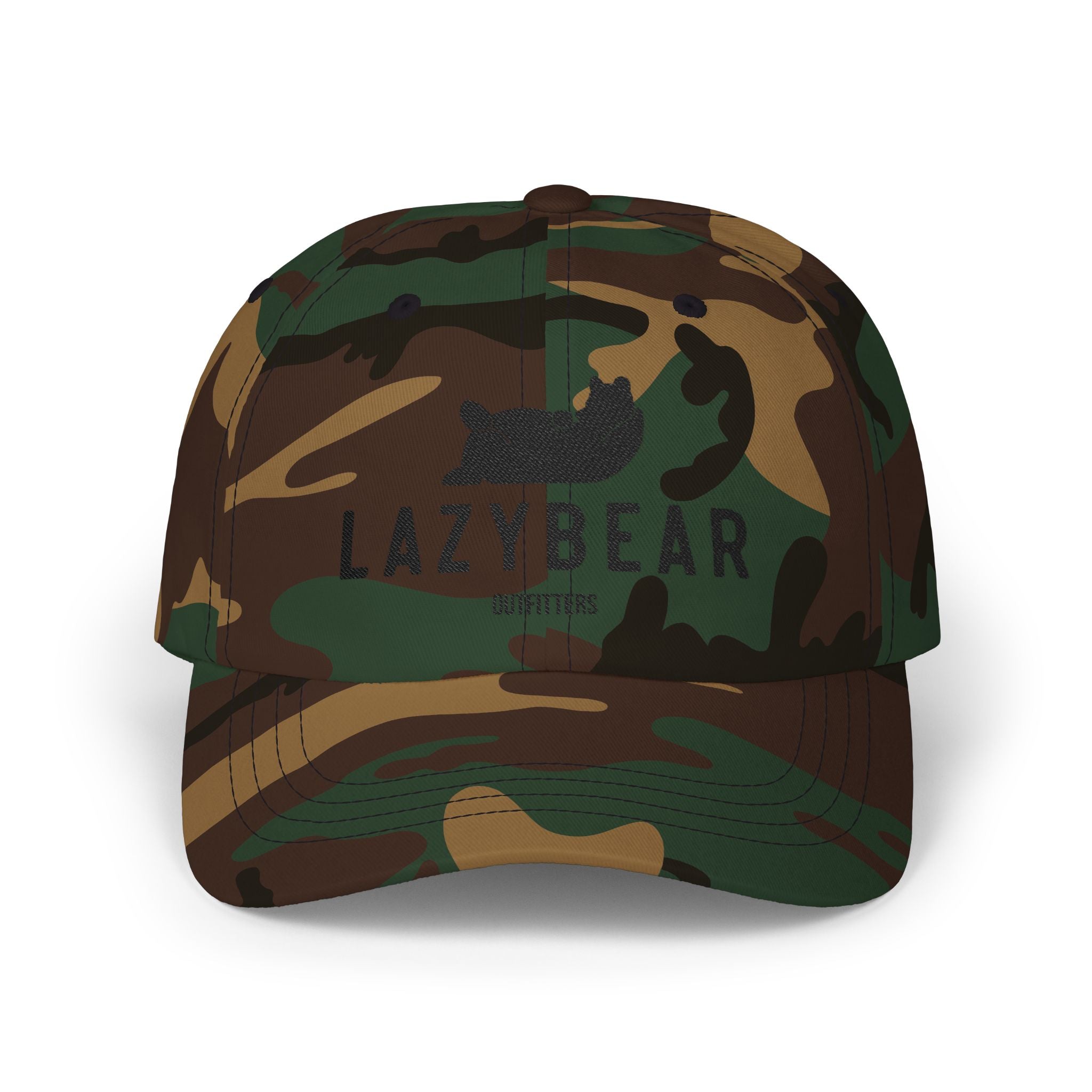 Lazybear Outfitters Classic Dad Cap — Relaxed Bear Logo Baseball Hat
