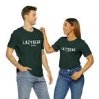 Lazy Bear Unisex Short Sleeve Tee (front name, back bear)