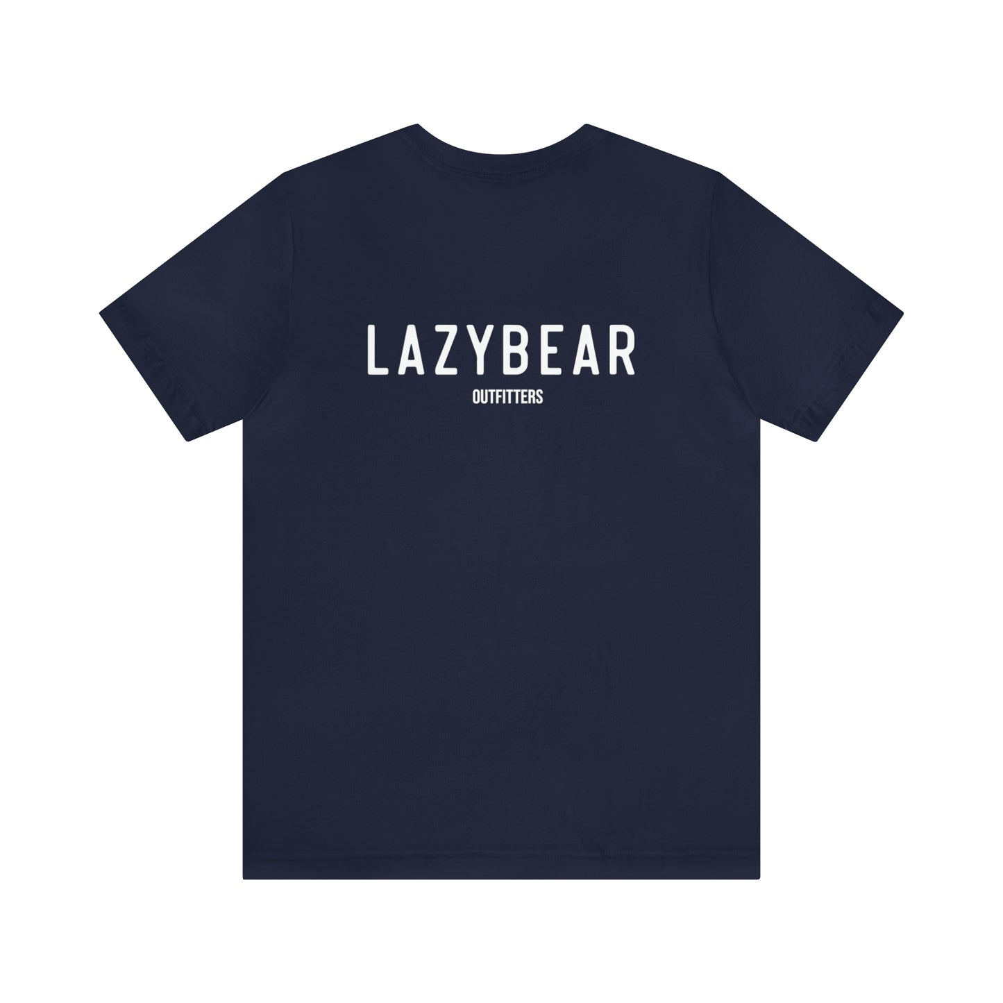 Lazy Bear Unisex Short Sleeve Tee (front bear, back name)
