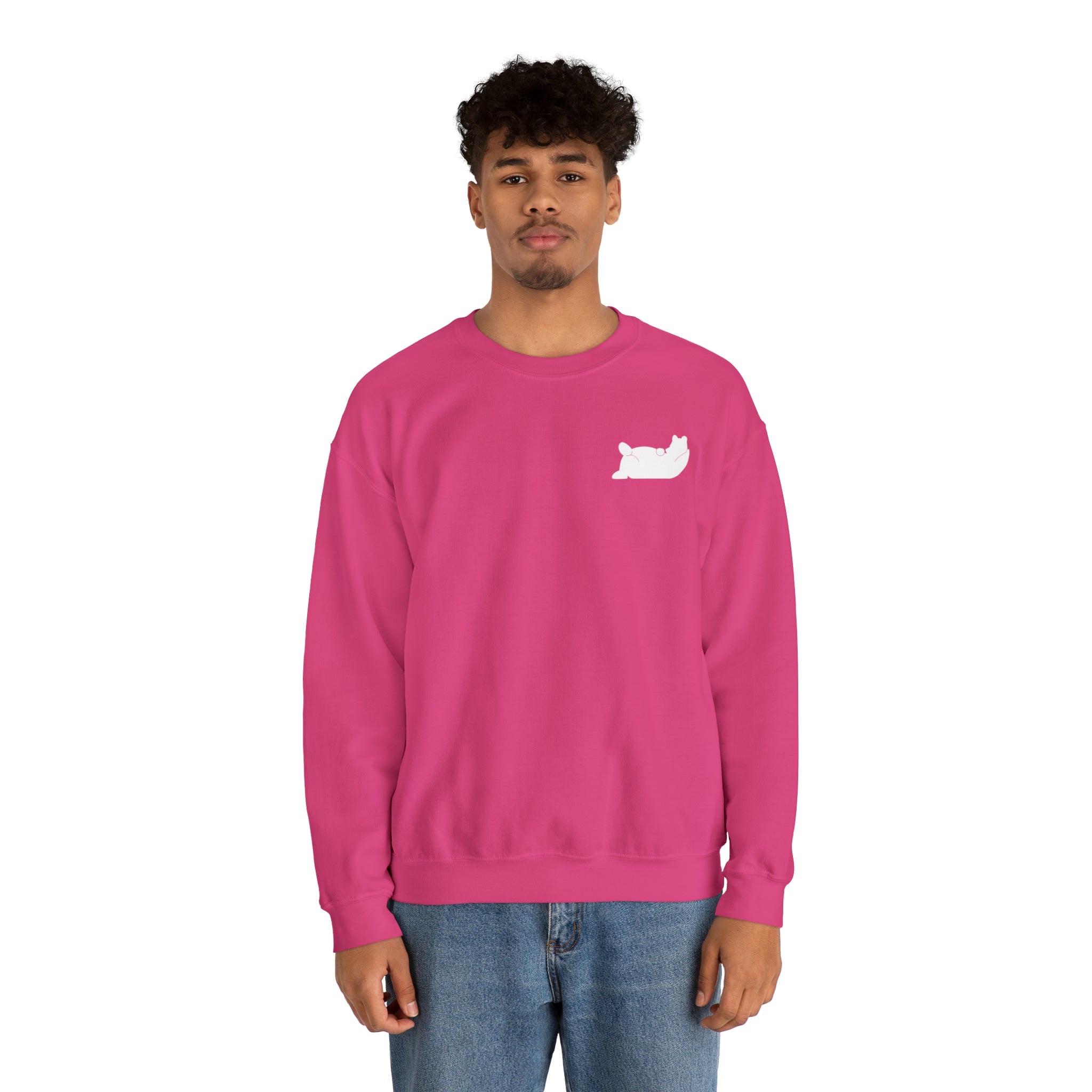 Lazy Bear Crewneck Sweatshirt (front bear, back name)