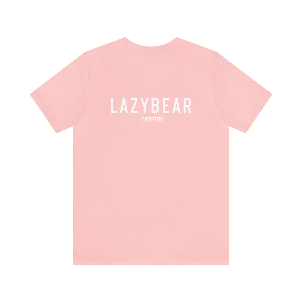 Lazy Bear Unisex Short Sleeve Tee (front bear, back name)