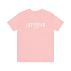 Lazy Bear Unisex Short Sleeve Tee (front bear, back name)