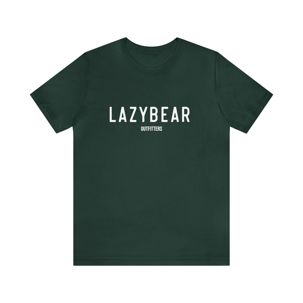 Lazy Bear Unisex Short Sleeve Tee (front name, back bear)