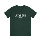 Lazy Bear Unisex Short Sleeve Tee (front name, back bear)