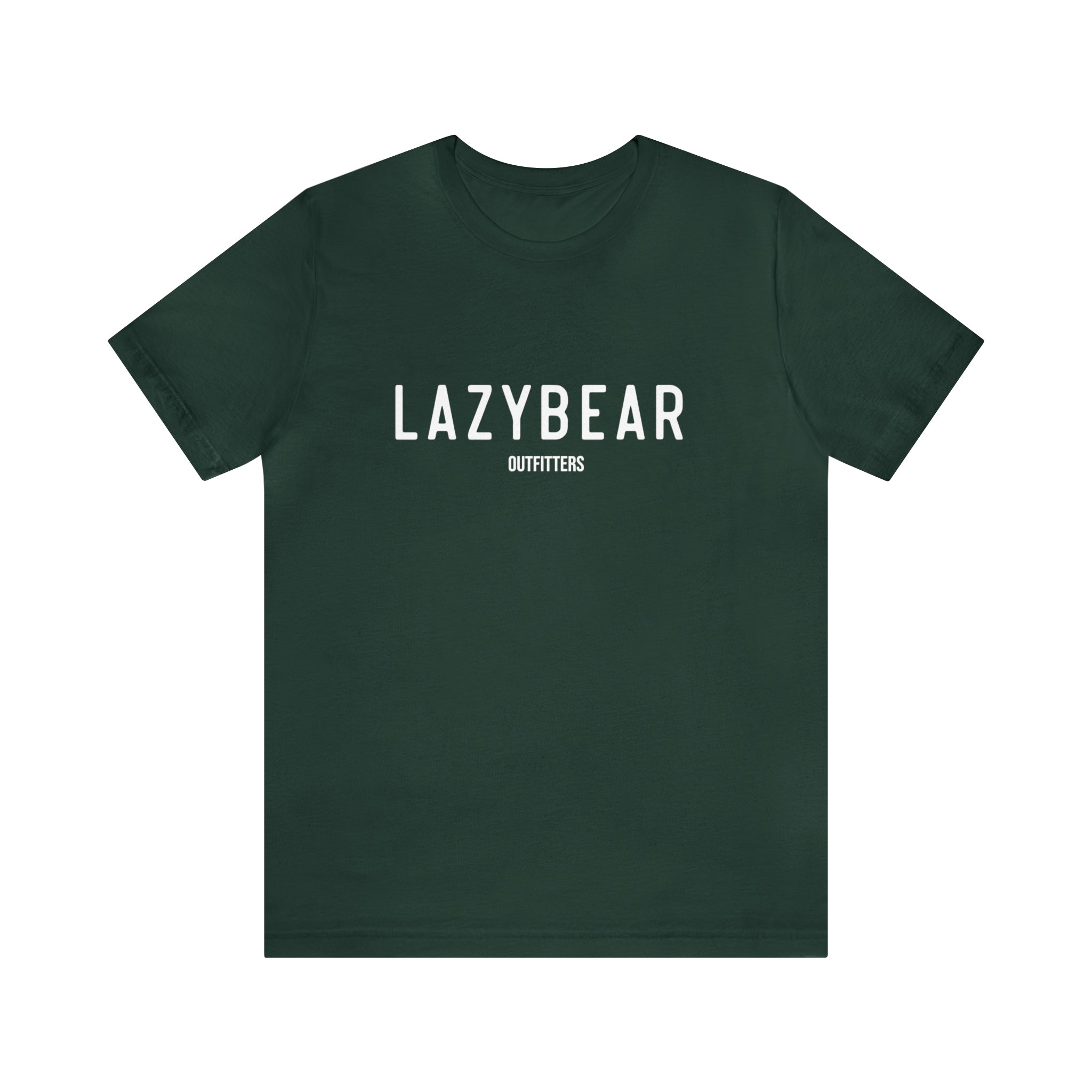 Lazy Bear Unisex Short Sleeve Tee (front name, back bear)