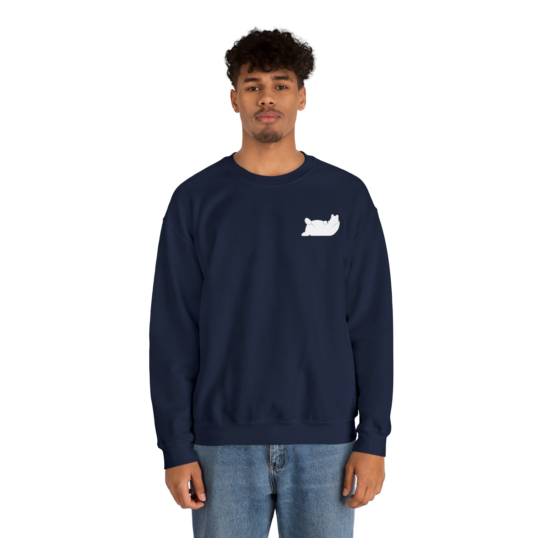Lazy Bear Crewneck Sweatshirt (front bear, back name)