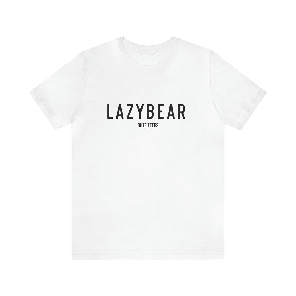 Lazy Bear Unisex Short Sleeve Tee (front name, back bear)