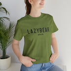 Lazy Bear Unisex Short Sleeve Tee (front name, back bear)
