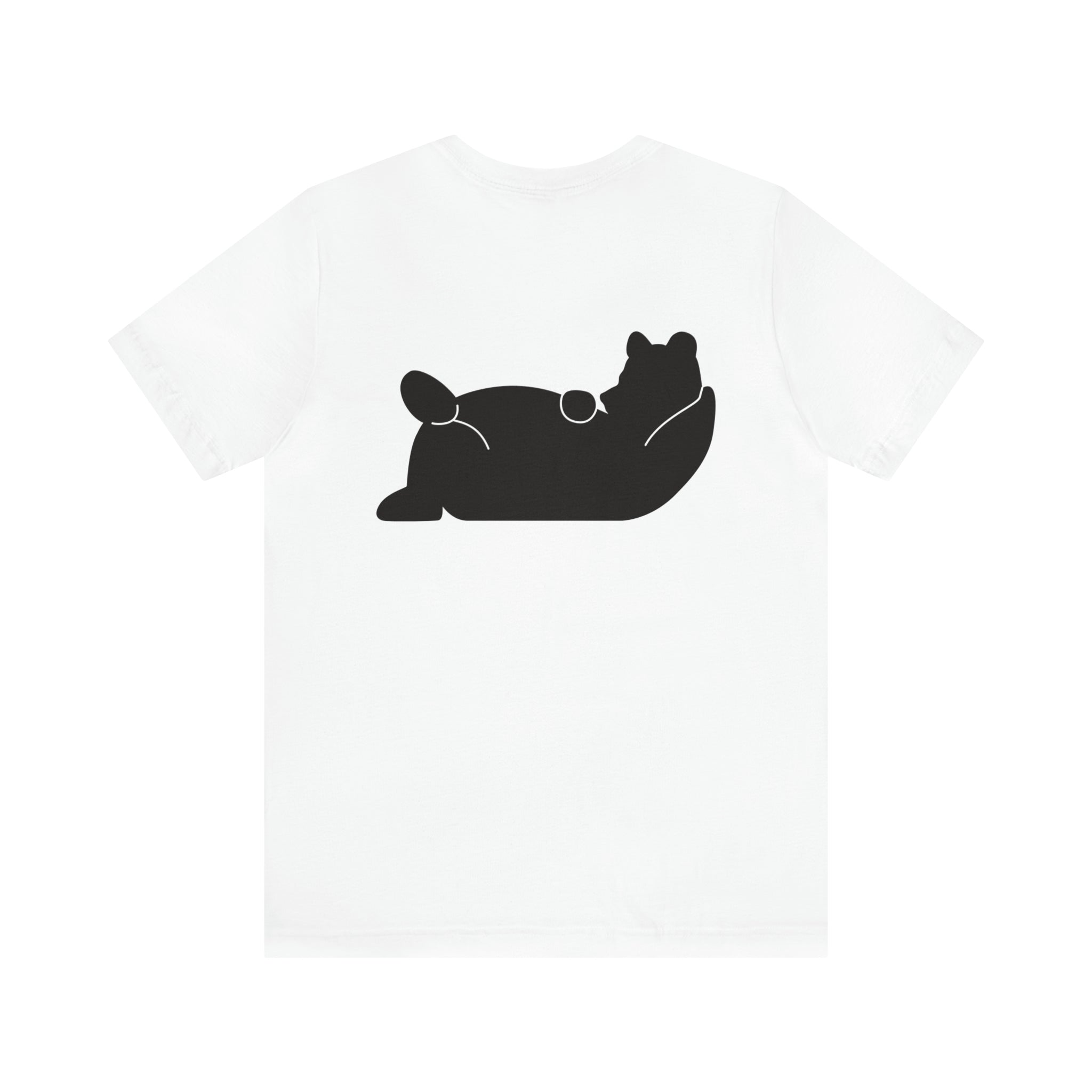 Lazy Bear Unisex Short Sleeve Tee (front name, back bear)