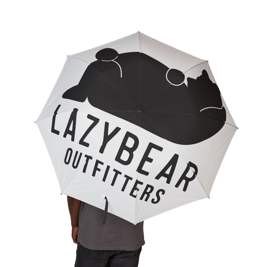Foldable Umbrella — Black Cat Silhouette 'Crazy Cat Person' Design