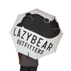 Foldable Umbrella — Black Cat Silhouette 'Crazy Cat Person' Design
