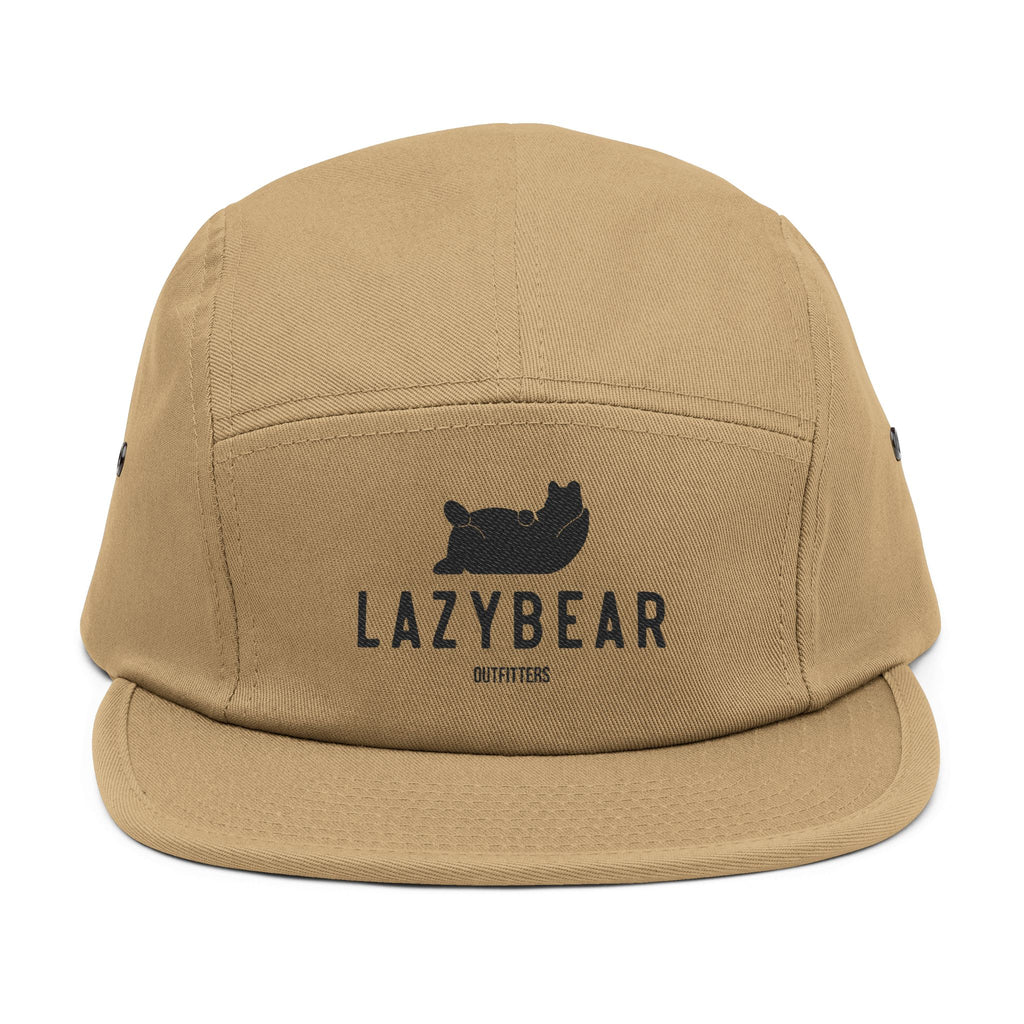 LazyBear Embroidered 5-Panel Cap — Casual Outdoor Cotton Hat