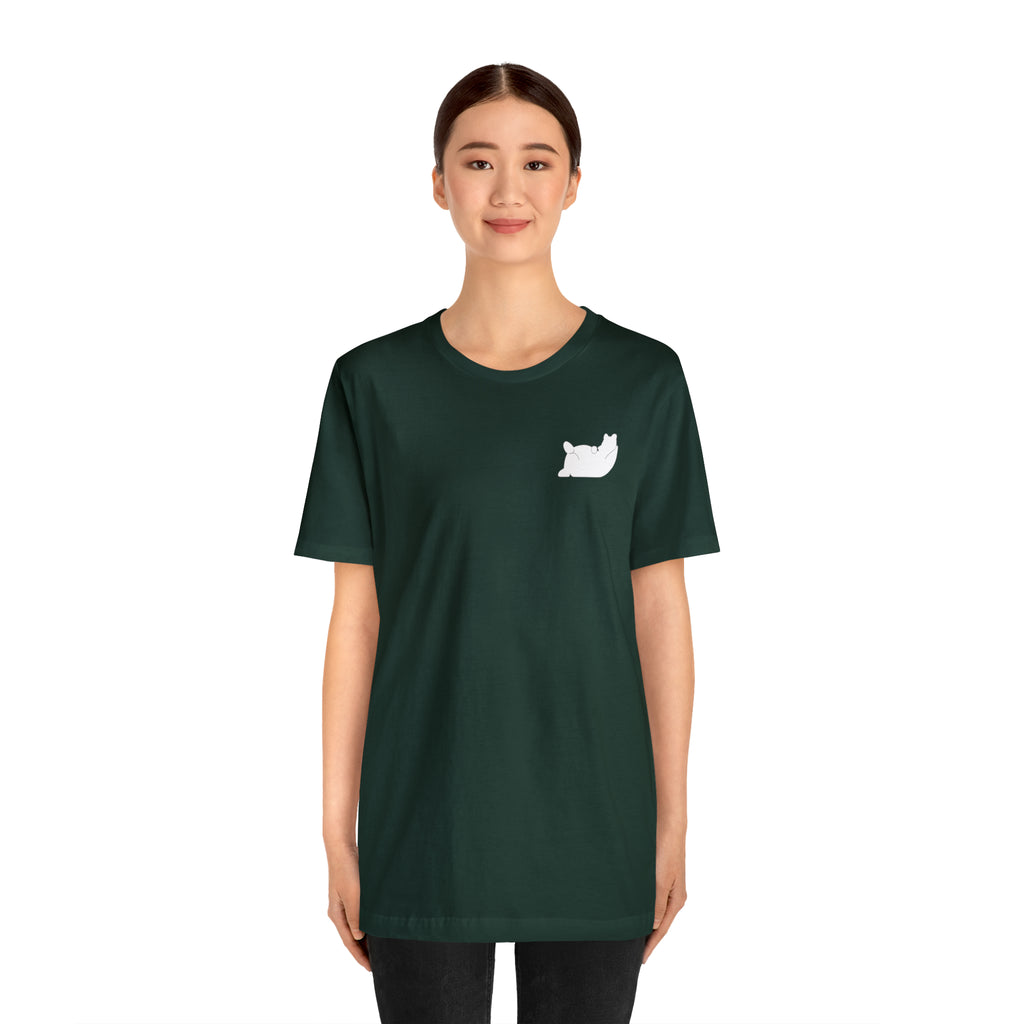 Lazy Bear Unisex Short Sleeve Tee (front bear, back name)