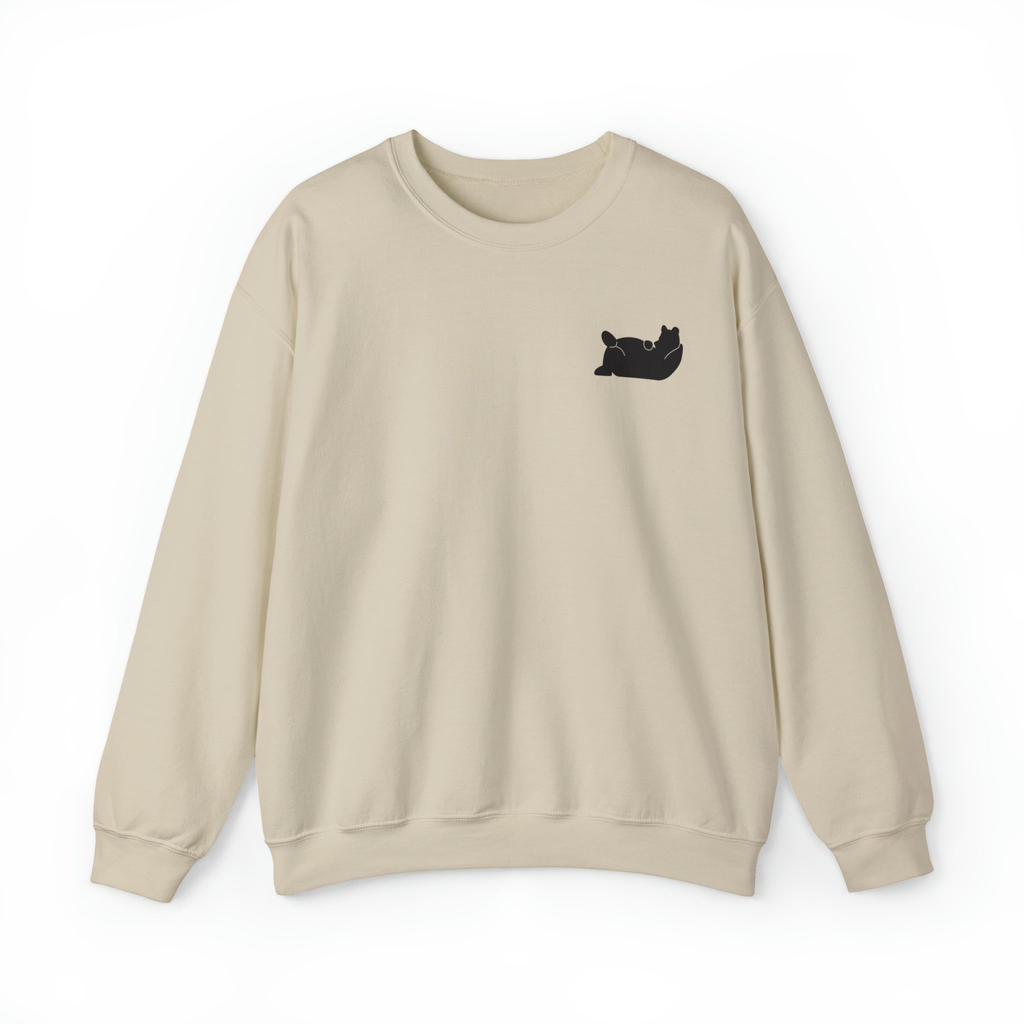 Lazy Bear Crewneck Sweatshirt (front bear, back name)