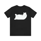 Lazy Bear Unisex Short Sleeve Tee (front name, back bear)