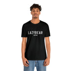 Lazy Bear Unisex Short Sleeve Tee (front name, back bear)