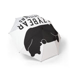 Foldable Umbrella — Black Cat Silhouette 'Crazy Cat Person' Design