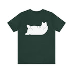 Lazy Bear Unisex Short Sleeve Tee (front name, back bear)