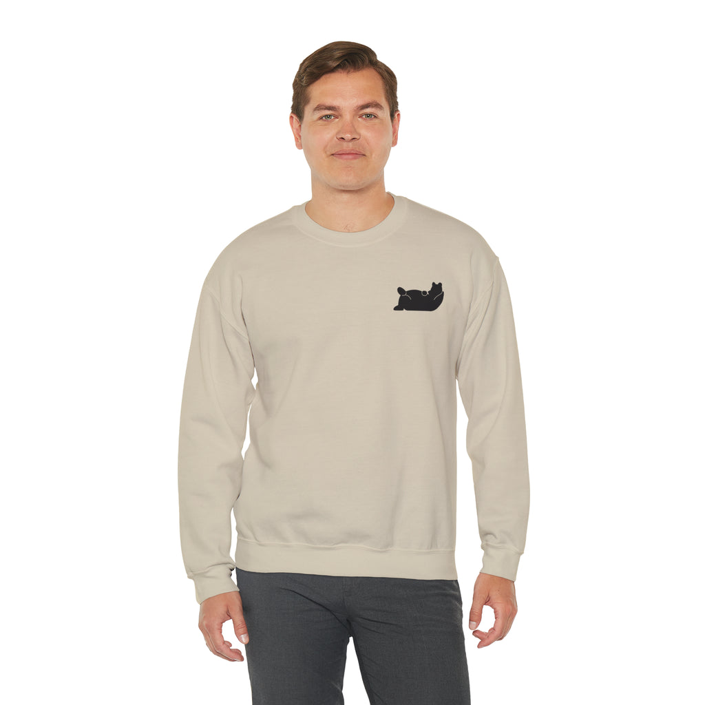 Lazy Bear Crewneck Sweatshirt (front bear, back name)