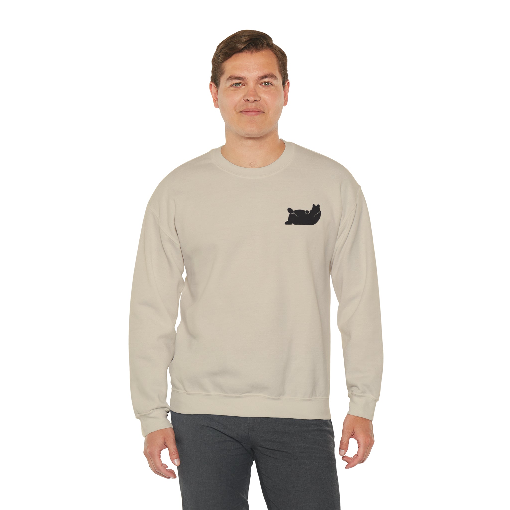 Lazy Bear Crewneck Sweatshirt (front bear, back name)