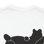 Lazy Bear Unisex Short Sleeve Tee (front name, back bear)