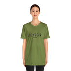 Lazy Bear Unisex Short Sleeve Tee (front name, back bear)